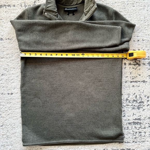 Men’s Under Armour Moss Green Specialist Henley 2.0 Pullover SZ M Loose Fit - Picture 8 of 11